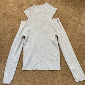 Calvin Klein Jeans grey sweater with shoulder cutouts. Women’s size S.